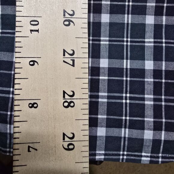 Banana Republic Standard Fit Medium Blue/green Check Soft Wash - Picture 5 of 6